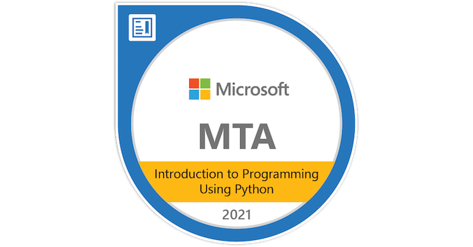 MTA: Introduction to Programming Using Python - Certified 2021